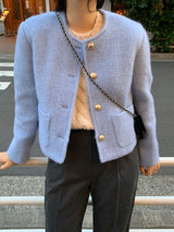 Normable wool winter tweed jacket