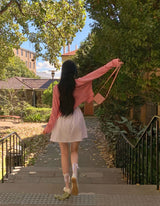 Heart Shirring Bische Mini Dress