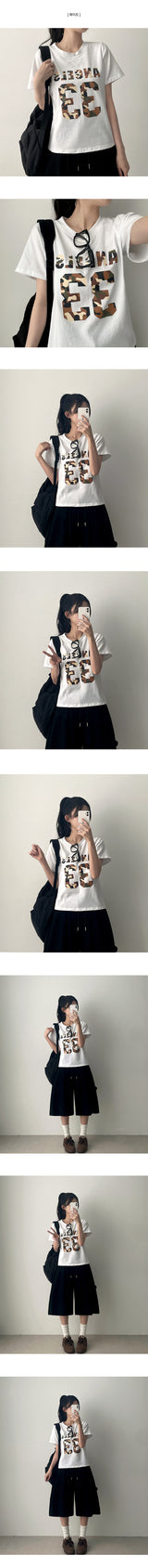 The On Vintage Number カモ半袖Tシャツ