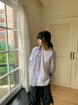 [unisex] ミュール ルーズフィット プリンティング ショート スリーブ ティー