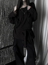 chic loose belted strap knit (3color)