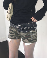 Cross pocket shorts