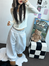 TRACK WIDE TAPING BALLOON LONG PANTS 💙🖤🤍3COLOR