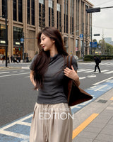 [MADE] Jal mock‑neck cap‑sleeve knit