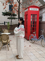 #Sorbet Ribbon Nordic Wool Knit (2color)