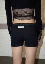 lace layered inner pt - black