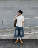Boel Velour Ribbed Henley Short Sleeve