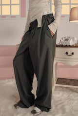 Frankie button pants - dark gray       