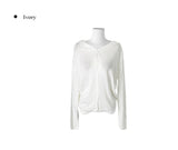 Hobin See-Through Knit Hood Cardigan