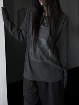 リブセブングラフィックニットTシャツ (3color)