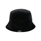 24FW ベーシックロゴベロアバケットハット ブラック