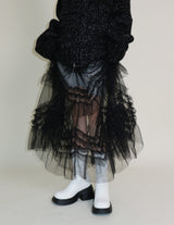Hayley Cancanシースルーレースロングスカート