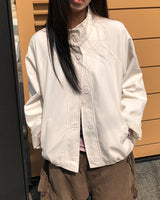Serum High-Neck Button Field Jacket