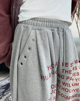 Crew lettering brushed pants