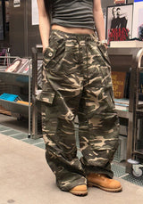 [Unisex] ミリタリーカーゴワイドパンツ(3color)