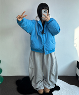 SIDE PLEAT PARACHUTE STRING BALLOON PANTS🩶🖤🤍 - 3 COLORS