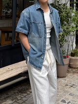 Edun linen wide banding pants