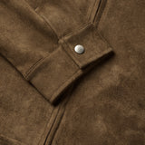 (MADE) ONE PICK WESTERN BIKER SUEIDE JACKET-BROWN
