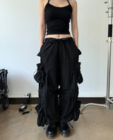 2wayナイロンカーゴパンツ (black)