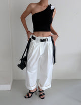 Kleve Pintuck Straight Wide Pants