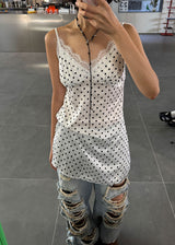 SATIN DOT DRESS