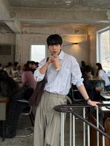 リーストライプシャツ