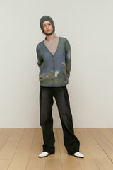 COLLECTION VINTAGE PRINTED CARDIGAN [GREEN]