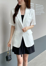 Lovell Tailored Strap Linen Jacket