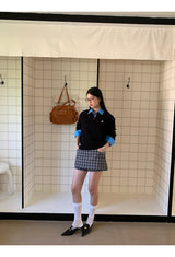 プレッピーチェックドミニパンツスカート