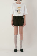 パピーポートレートTシャツ_アイボリー
