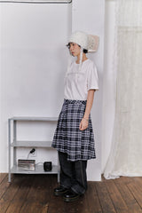 Formal Check Wrap Skirt (2color)