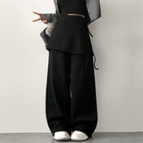 Elo String Wrap Skirt Banded Waist Pants Set