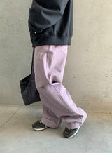 Janme ピーチファズ ワイドバンディングパンツ