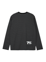 スターロゴストライプ'L/S（ブラック/グレー）