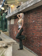 vintage pocket low rise pants