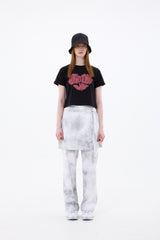 HEART LOGO CROP T-SHIRT / BLACK