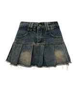 Mone Washing Denim Skirt