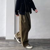 ウォッシュ加工ワイドデニムパンツ