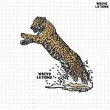 レインフォレストカーキデニムウォシュドTシャツ (Cheetah)