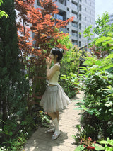 PASTEL FLOWER LACE SLEEVELESS (2COLOR)