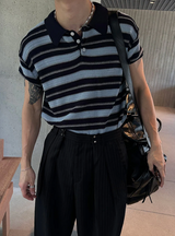 [S/S] Inconnect stripe kara half knit(3color)
