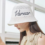 New Wave Varzar Punching Knit Bucket Hat White