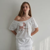 Bunny & Deer Cut-Off Tee