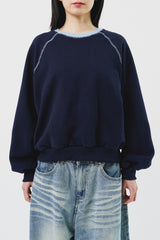 (W) ロンステッチウォームスウェットシャツ (2color)