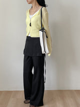 Judy See-through Round Neck Cardigan
