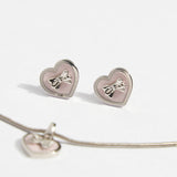 Heart Ribbon Earring