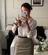 Near Tencel Basic Oversized Shirt / 5 colors