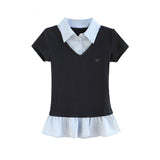 Darel Washed Cowl Neck Frill Top