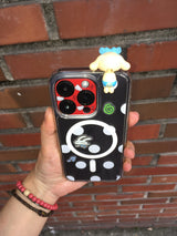 ホワイトドットマグセーフジェリーハードスマホケース