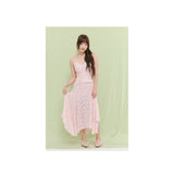 lace backless top pink butterfly